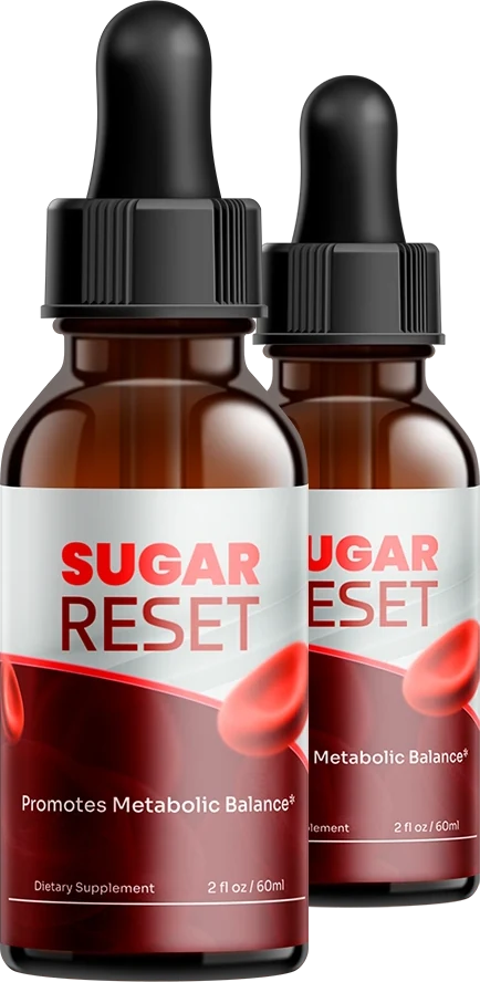 2 bottles of SugarReset (brand render)