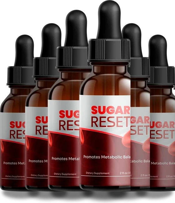 6 bottles of SugarReset (brand render)
